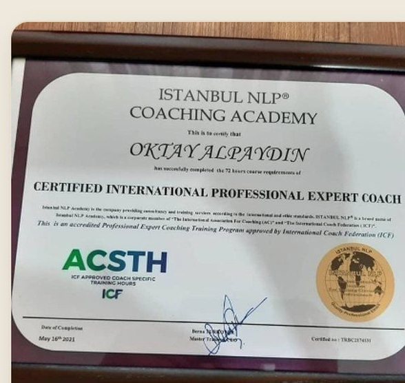 Istanbul NLP Coaching Academy sertifikası